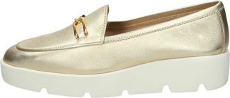 Unisa Stijlvolle leren mocassinschoenen - Dames - Loafers - Geel - 40 EU - Leer - Schoenen