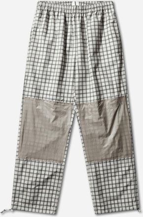 Roa Men s Aaair FloWeave Printed Check Elasticated Waistband Pants White