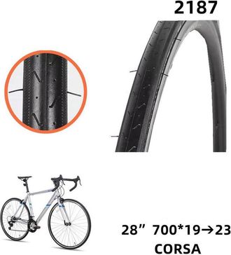 Trade Shop Trade Shop - Cubierta De Neum&aacute;ticos Rueda Neum&aacute;tica Bicicleta Bicicleta 28 700 X 19-23 Corsa 2187