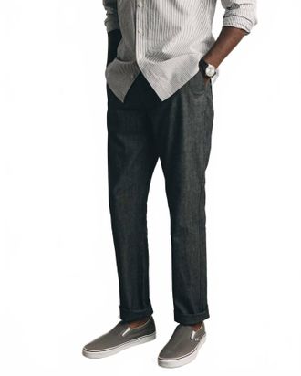 Taylor Stitch The Easy Pant In Black Indigo Chambray