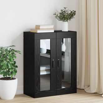 Berkfield Home Hanging Wall Cabinet Black 69.5 x 34 x 90 cm Engineered wood