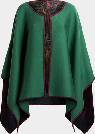 Etro Reversible Jacquard Cape