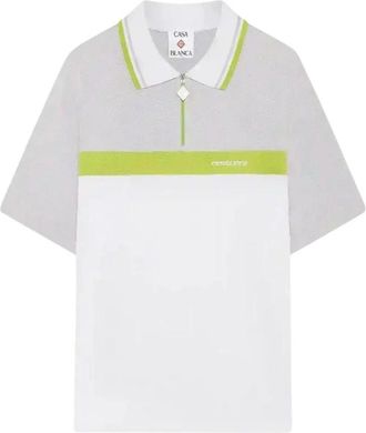 Casablanca Quarter Zip Polo - Heren - Polos - Wit - M - Tops