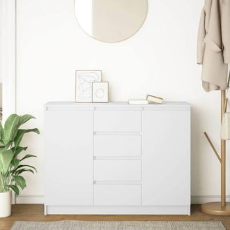 Berkfield Home Sideboard with Drawers White 100.5x35x76 cm Engineered Wood