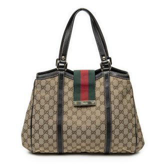 Gucci Web Shoulder Tote schoudertas
