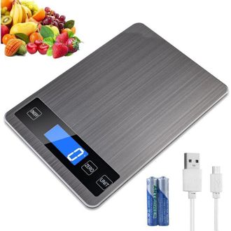 OEM Balanza De Cocina, Balanza De Precisi&oacute;n De 5 Kg/1 G, Balanza Electr&oacute;nica De Acero Inoxidable, Pantalla T&aacute;ctil Sensible, Pantalla Lcd Retroiluminada, A