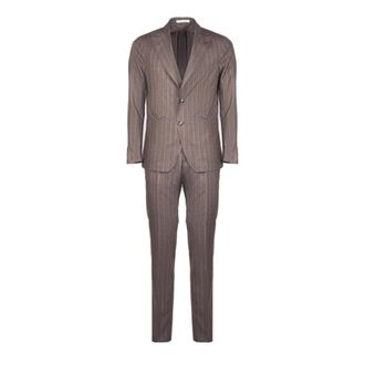 Tagliatore Single Breasted Suits, male, Beige, Size: 2XL Tailored Suit in Super 130s Virgin Wool