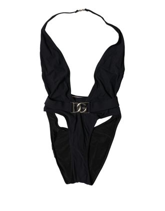 Dolce & Gabbana Womens Black Dg Nylon One-Piece Swimsuit Swimwear Elastane Clothing
