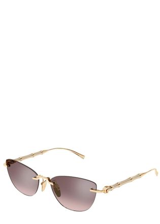 Gucci Rimless Square-frame Sunglasses - Brown - One Size