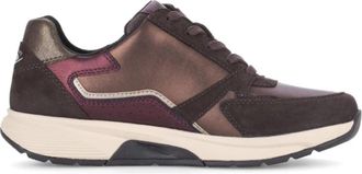 Gabor Rollingsoft Sneaker - Dames - Sneakers - Bruin - 35 EU - Su&egrave;de - Schoenen