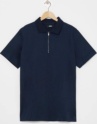 Jacamo Supima Zip Neck Polo