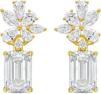 Diana M. Jewels 14KT YELLOW GOLD LAB GROWN DIAMOND FASHION EARRINGS WEIGHING 10.00 CTS TW