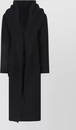 Rick Owens cashmere silk crewneck duffle coat