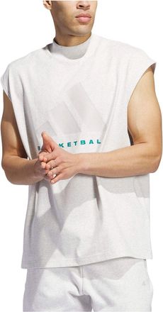 adidas Basketball Sleeveless T-shirt Asia Sizing Light Grey JI9120
