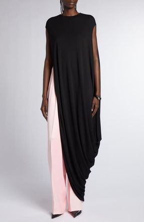 Tom Ford Asymmetrical Crepe Jersey Top in Black at Nordstrom, Size 10 Us