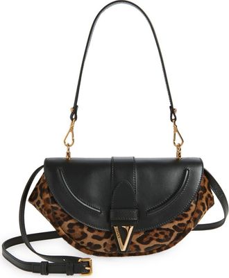 Versace Medium Virtus Shoulder Bag in Black Brown Gold at Nordstrom