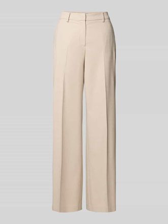 More & More More & More Hose mit B&uuml;gelfalten und Paspeltaschen am Ges&auml;&szlig; in Beige, Gr&ouml;&szlig;e 34