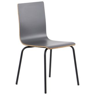OEM Silla De Madera Contrachapada Gris Con Estructura Negra. Modelo Werdi B