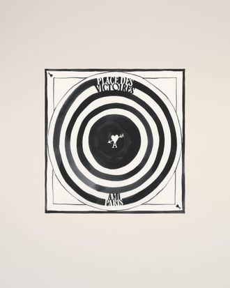 Ami Black Silk Place Des Victoires Scarf Black - OS - Unisex