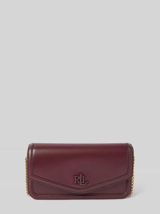 Lauren Ralph Lauren Umhängetasche aus Schafsleder mit Label-Detail Modell SAWYER in Dunkelrot, Größe 1