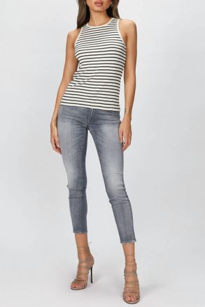6397 Mini Skinny Jean In Stone Wash Grey