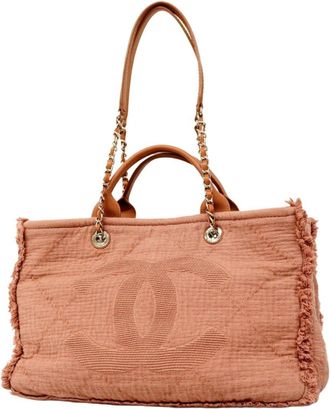 Chanel Pink Canvas Tote Bag (Pre-Owned)