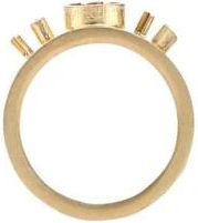 Maison Margiela Elegante Gouden 925 Zilveren Ring - Heren - Ringen - Geel - M - Accessoires