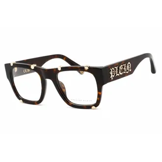 Philipp Plein Mens Brown Rectangular Eyeglass Frames VPP042W