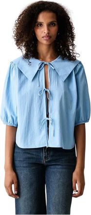 Marc O'Polo Camicia con allacciatura frontale - - Blouses & Shirts - Donna - Blu - M