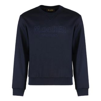 Moorer Marten Crewneck Sweater - Heren - Sweatshirts - Blauw - M - Katoen - Hoodies & sweatvesten