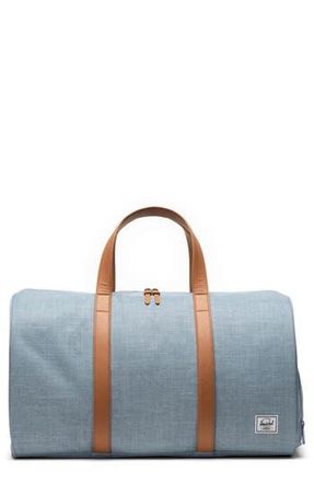 Herschel Novel Recycled Polyester Duffle Bag in Ashley Blue Crosshatch at Nordstrom Rack