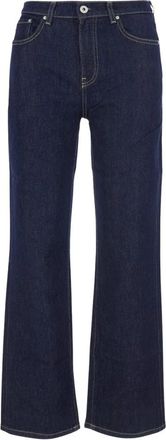 AG - Adriano Goldschmied Brinley Mid-Rise Straight Jeans - Dames - Regular Fit Jeans - Blauw - W26 - Katoen - Jeans