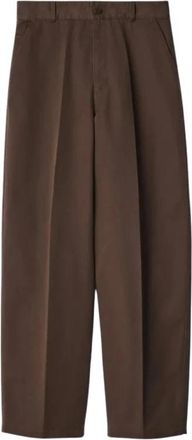 Christophe Lemaire Barrel Pants - Heren - Wijde Broeken - Bruin - L - Katoen - Broeken