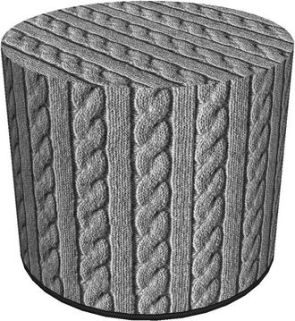 OEM Puf Impermeable Codura Para Hogar Y Jard&iacute;n - Dise&ntilde;o Trenzado, Elegante, C&oacute;modo, Estable, Con Cremallera, 40 Cm, Bertoni