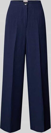 Emme Stoffhose aus Viskose-Leinen-Mix Modell PERA in Marine, Gr&ouml;&szlig;e 34