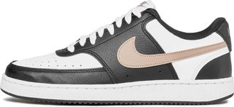 Nike Nike Womens Court Vision Low Next Nature Sneaker, Black/Particle Beige/White, 4.5 UK