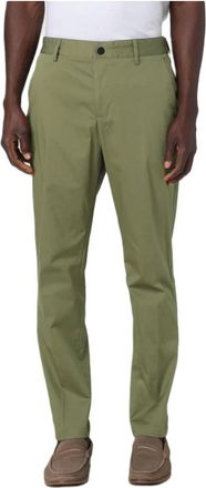 HUGO BOSS Groene katoenen chinos - Heren - Chinos - Groen - L - Katoen - Broeken