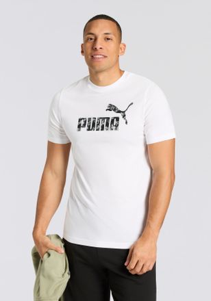 Puma T-Shirt PUMA ESS CAMO TEE, Herren, Gr. XXL, weiss (puma wei&szlig;), Jersey, Obermaterial: 100% Baumwolle, tarnfarben, regular fit normal, Rundhals, Shirts 