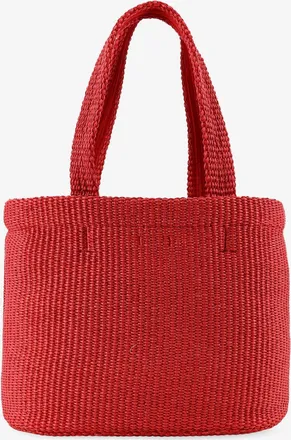Jimmy Choo London Womens Raffia Tote Bag Red