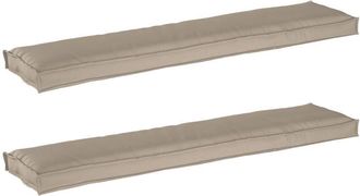 vidaXL Pallet Cushion Set 2 pcs Taupe 180 x 40 x 8 cm 100% Polyester vidaXL