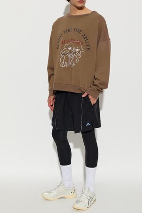Song for the Mute Song For The Mute Printed Sweatshirt, Mens, Brown