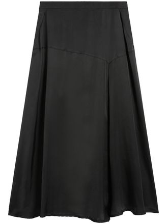 Pence Flared Fabric Midi Skirt