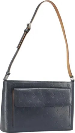 Louis Vuitton Mat Allston Monogram Vernis Navy Leather Handbag (Pre-Owned)