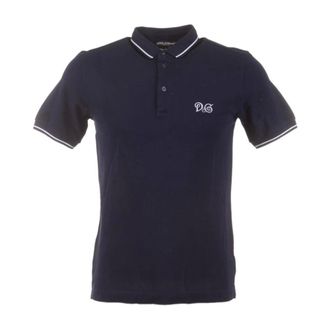Dolce & Gabbana Short Sleeves Polo - male - Dolce & Gabbana - Polo Shirts - Blue - S - Tops