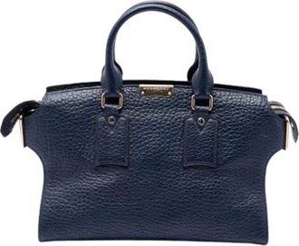 Burberry Borsa Satchel Pre-owned - - Pre-owned - Donna - Blu - ONE SIZE
