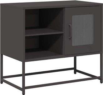 vidaXL Tv Cabinet Black 68x39x60.5 cm Steel Vidaxl
