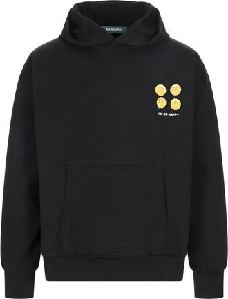 Barrow Teddy Print Hoodie - Heren - Hoodies - Zwart - L - Katoen - Hoodies & sweatvesten