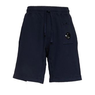 C.P. Company Casual Shorts, male, Blue, Size: M Bermuda Con coulisse Taschino con Lente applicato