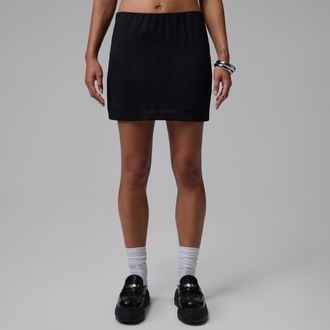 Nike Jordan Womens Jordan Flight Open Knit Skort in Black | IF1148-010