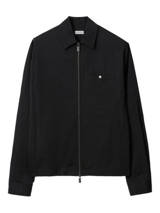 Burberry Giacca-camicia con zip - Nero